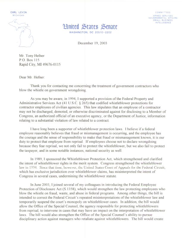 Wash Letter